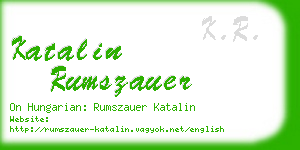 katalin rumszauer business card